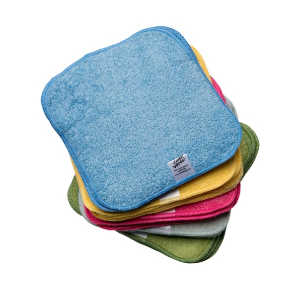 Washable PREMIUM Cloth Cotton Terry Baby Wipes - RAINBOW Pack